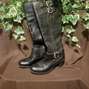 BOC Born black chunky heeled boots size 7
